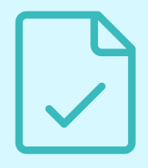 The checkmark icon, as it appears on an appointment in ClinicSense