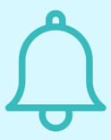The bell icon, as it appears on an appointment in ClinicSense