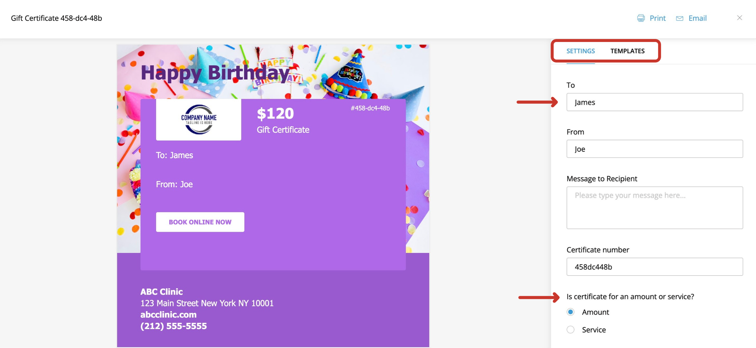 How to individually sell gift certificates settings.png